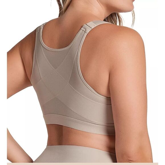Leonisa NWT Posture Corrector Back Support Wireless Bra Light Beige/Nude 34D - Picture 2 of 6
